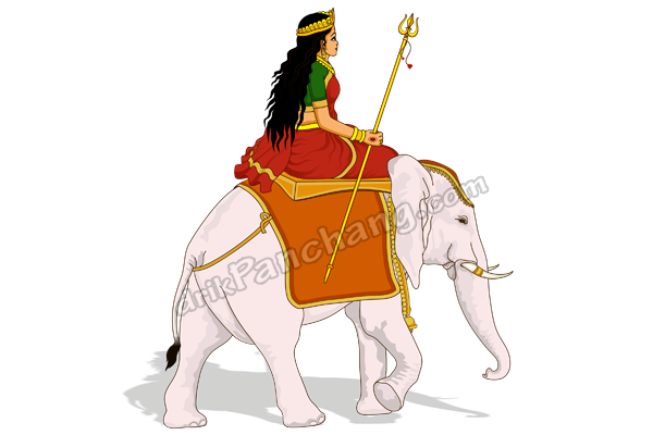 Durga Departure on Elephant