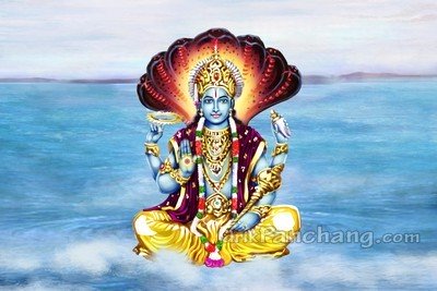 Lord Vishnu in Ksheer Sagar
