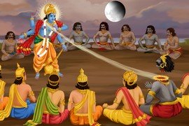 Lord Vishnu Killing Asura Rahu